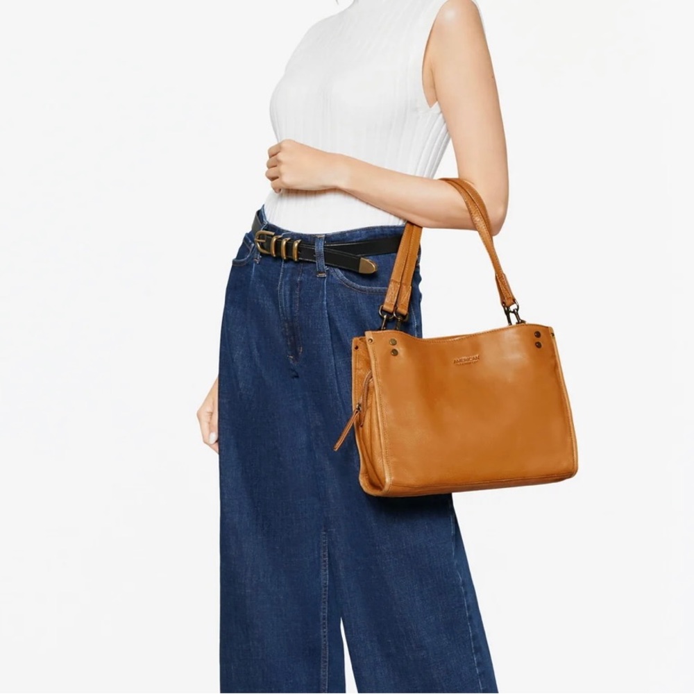 American Leather Lenox Triple Entry Satchel